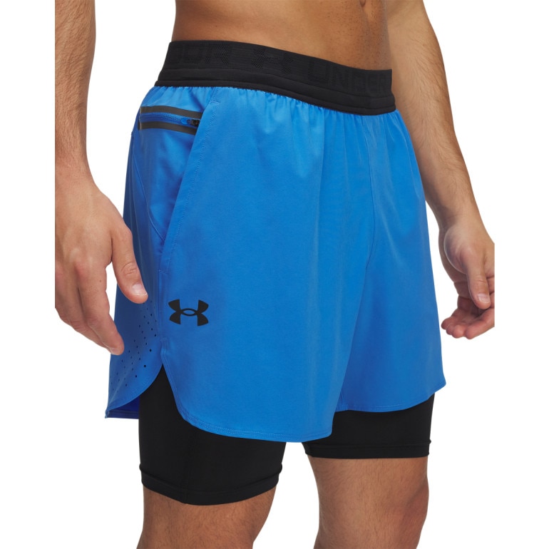 Męskie spodenki treningowe Under Armour UA Vanish Elite 2in1 Short - niebieskie