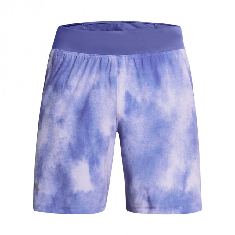 Męskie spodenki do biegania Under Armour Launch Pro 7'' Printed Short - fioletowe