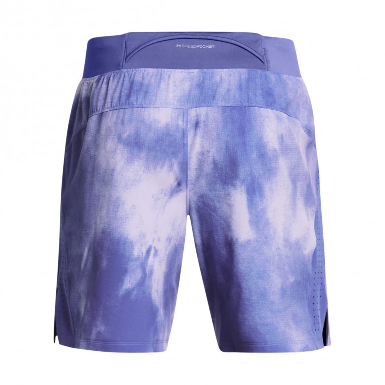Męskie spodenki do biegania Under Armour Launch Pro 7'' Printed Short - fioletowe