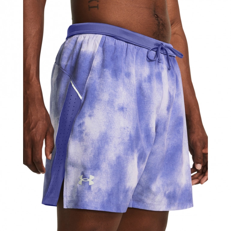 Męskie spodenki do biegania Under Armour Launch Pro 7'' Printed Short - fioletowe