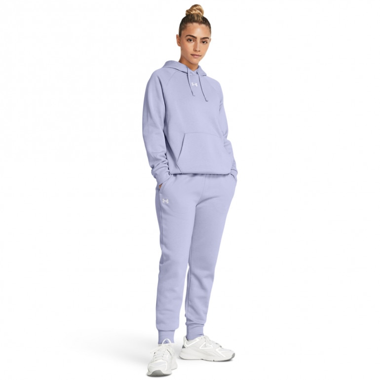 Damskie spodnie dresowe Under Armour UA Rival Fleece Jogger - fioletowe 