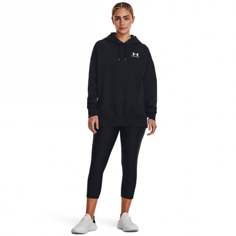 Damska bluza dresowa nierozpinana z kapturem Under Armour UA Icon Fleece OS Hoodie - czarna