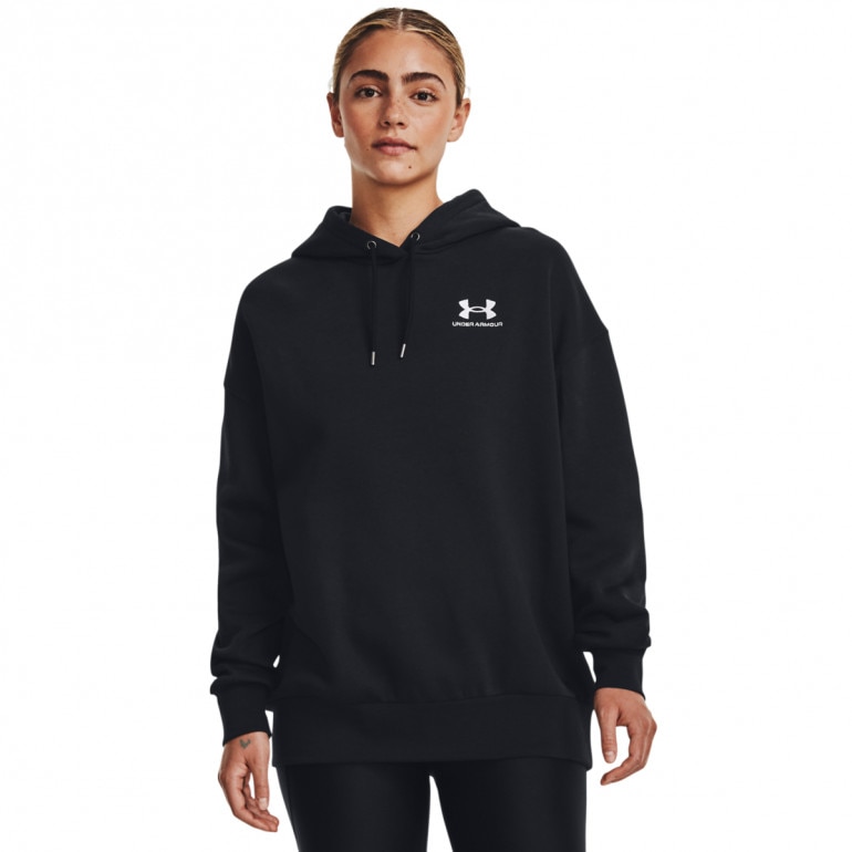 Damska bluza dresowa nierozpinana z kapturem Under Armour UA Icon Fleece OS Hoodie - czarna