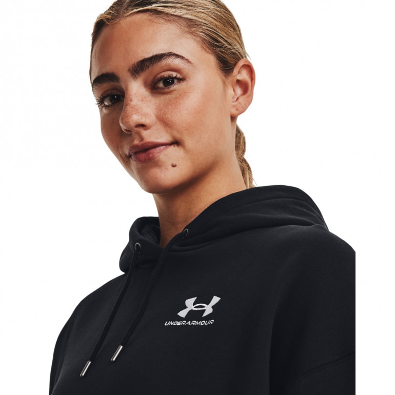 Damska bluza dresowa nierozpinana z kapturem Under Armour UA Icon Fleece OS Hoodie - czarna