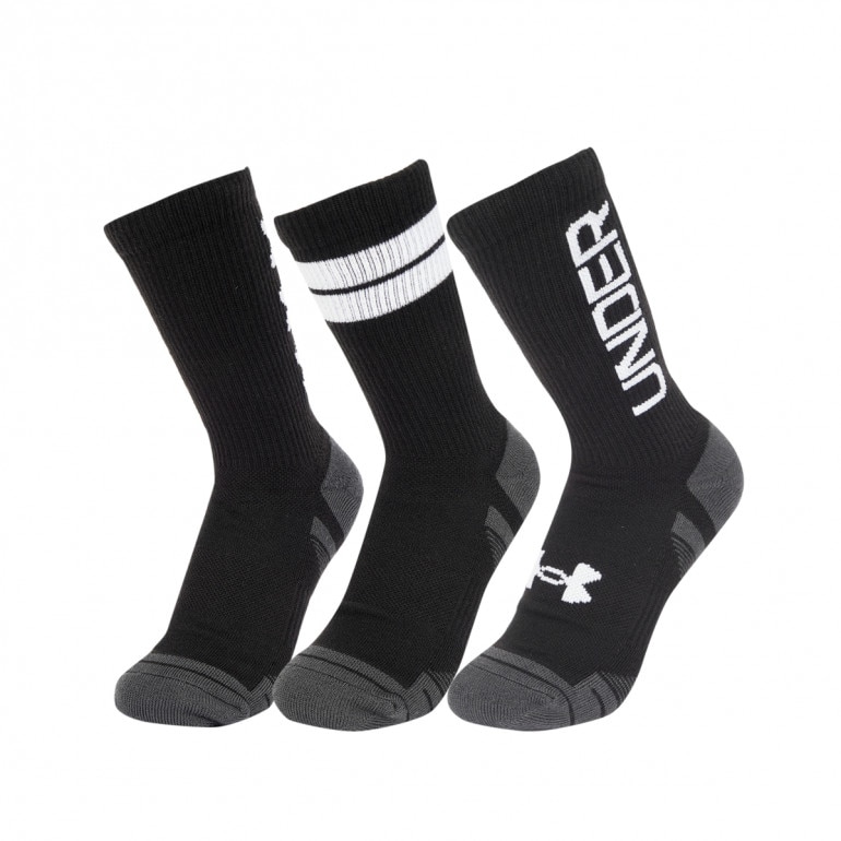 Skarpetki treningowe uniseks (3-pack) Under Armour UA Perf Tech Nov Crew - czarne 