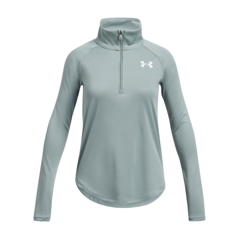 Dziewczęca bluza treningowa nierozpinana bez kaptura Under Armour Tech Graphic 1/2 Zip - zielona