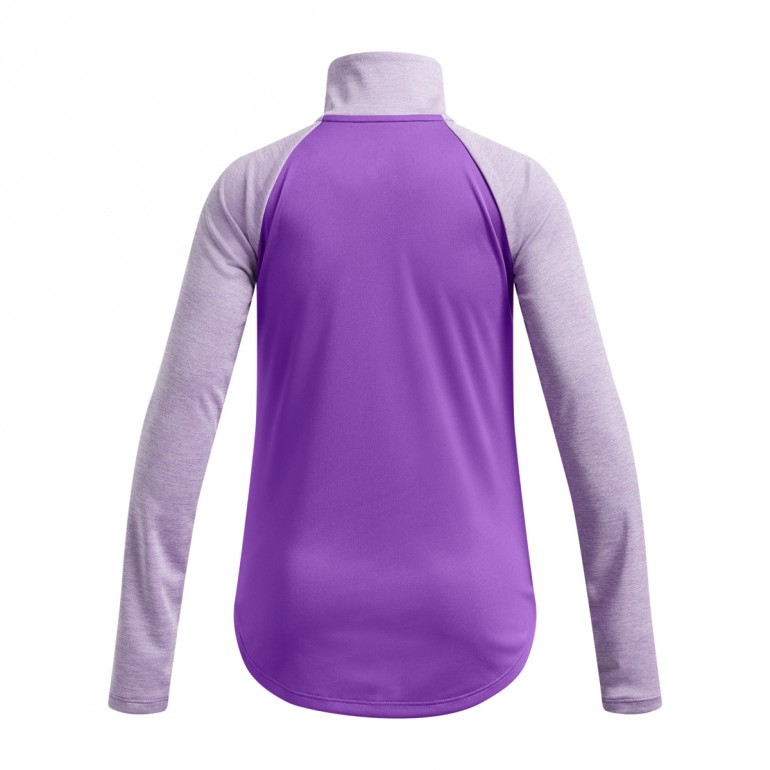Dziewczęca bluza treningowa nierozpinana bez kaptura Under Armour Tech Graphic 1/2 Zip - fioletowa