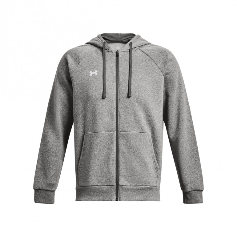 Męska bluza dresowa rozpinana z kapturem Under Armour UA Rival Fleece FZ Hoodie - szara