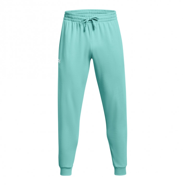 Męskie spodnie dresowe Under Armour UA Rival Fleece Joggers - turkusowe