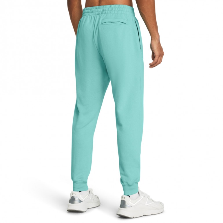 Męskie spodnie dresowe Under Armour UA Rival Fleece Joggers - turkusowe