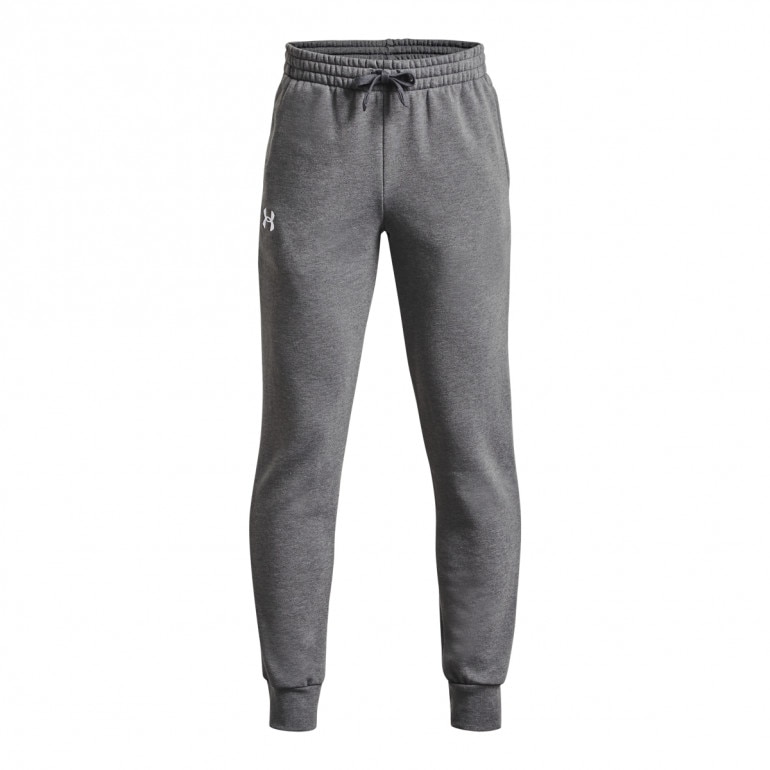 Chłopięce spodnie dresowe Under Armour UA Rival Fleece Joggers - szare