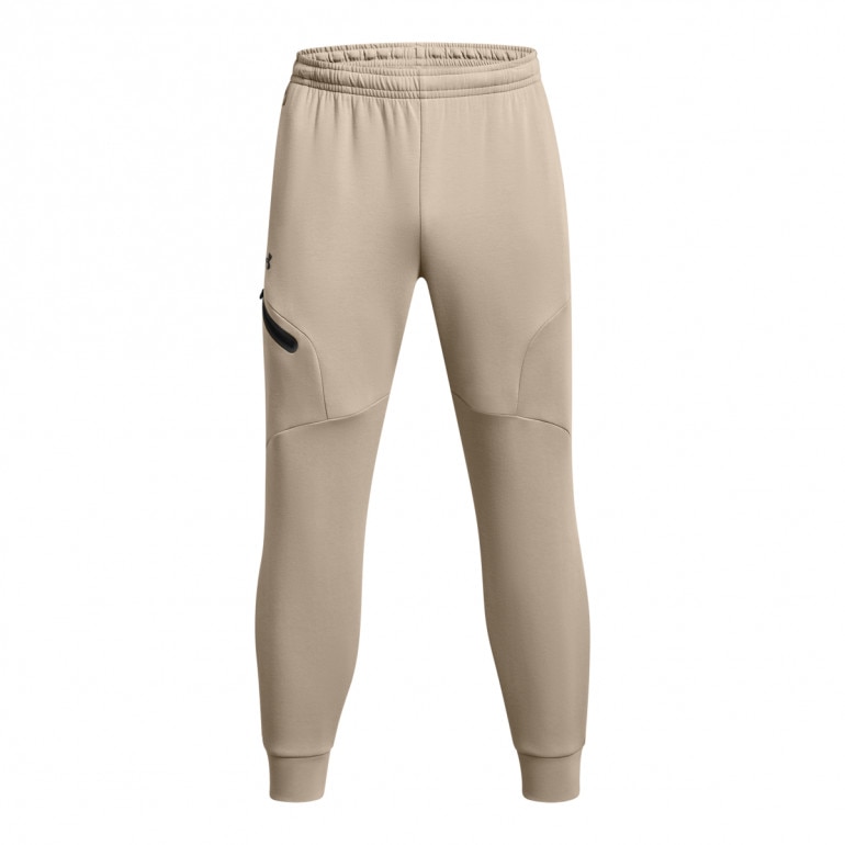 Męskie spodnie dresowe Under Armour UA Unstoppable Flc Joggers - beżowe