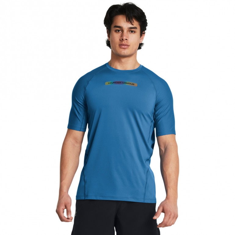 Męska koszulka treningowa Under Armour UA SmartForm Rush 2.0 SS Nov - niebieska