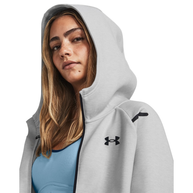 Damska bluza treningowa rozpinana z kapturem Under Armour Unstoppable Fleece FZ - szara