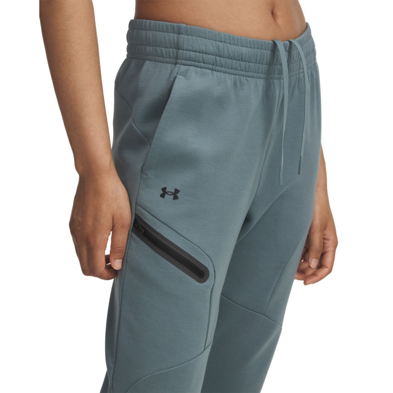 Damskie spodnie treningowe Under Armour Unstoppable Flc Jogger - niebieskie