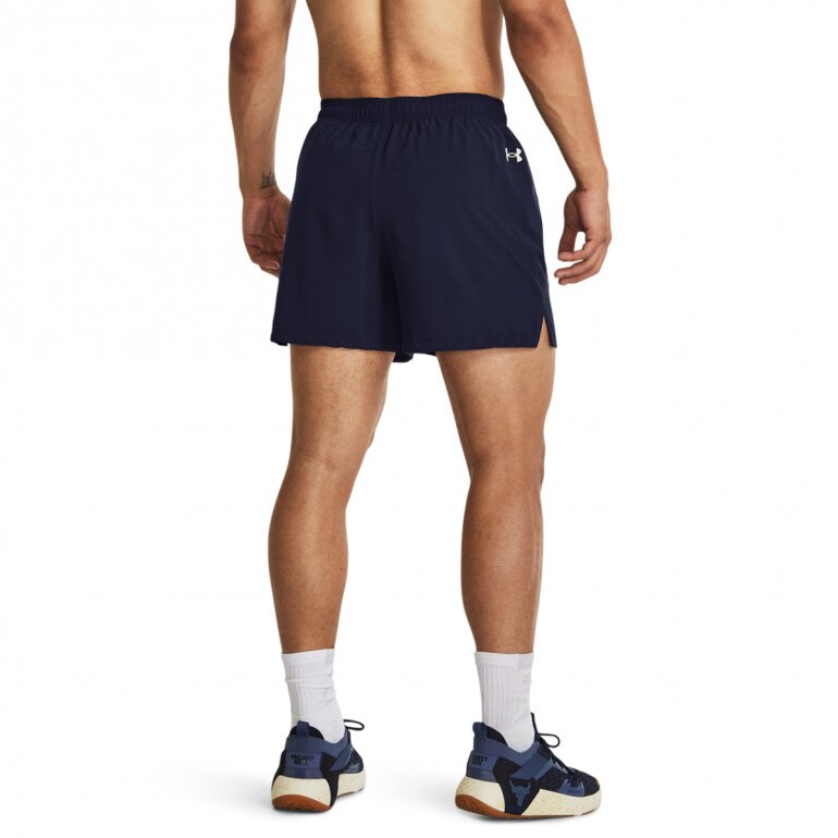 Męskie spodenki treningowe Under Armour Project Rock 5 Woven Short - granatowe