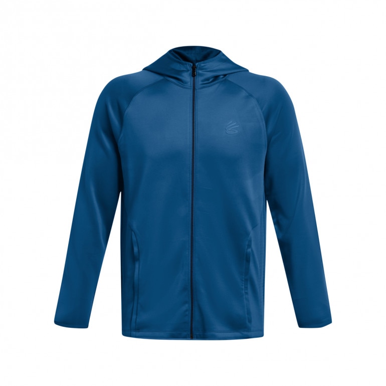 Męska bluza treningowa rozpinana z kapturem Under Armour Curry Playable Jacket - niebieska