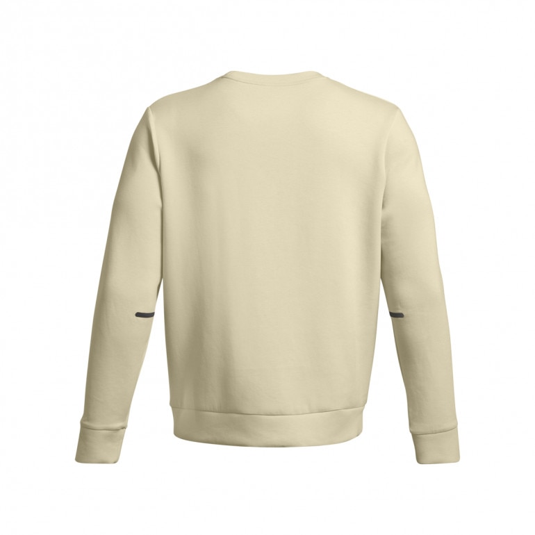 Męska bluza treningowa nierozpinana bez kaptura Under Armour UA Unstoppable Flc Crew - kremowa