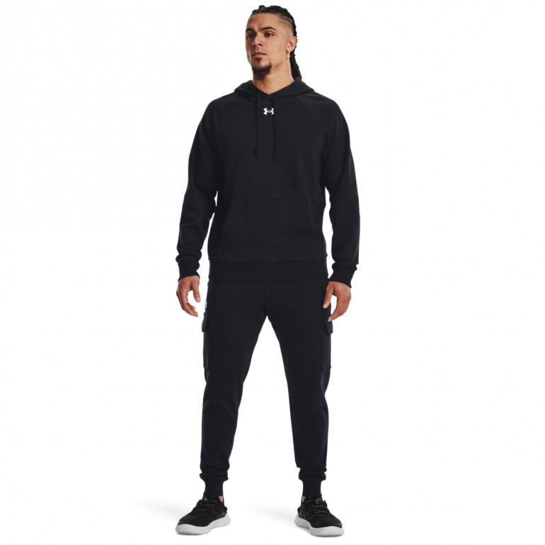 Męskie spodnie dresowe Under Armour UA Rival Fleece Cargo Jogger - czarne