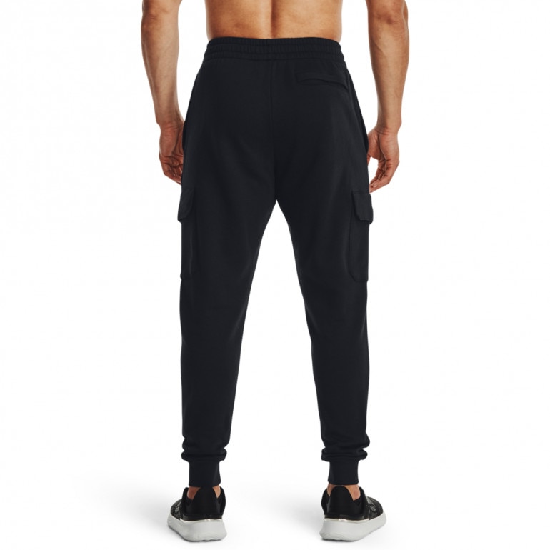 Męskie spodnie dresowe Under Armour UA Rival Fleece Cargo Jogger - czarne