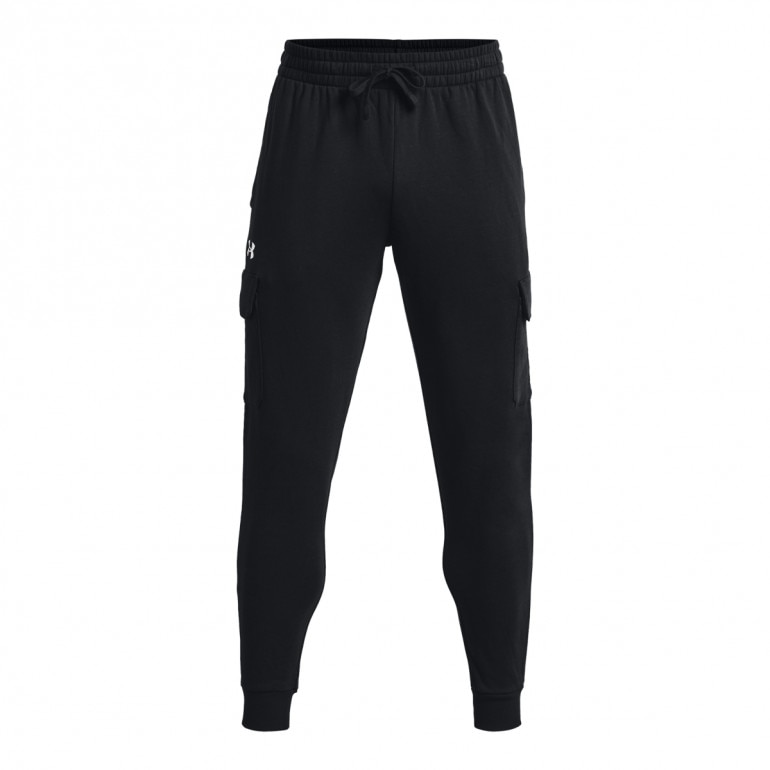 Męskie spodnie dresowe Under Armour UA Rival Fleece Cargo Jogger - czarne