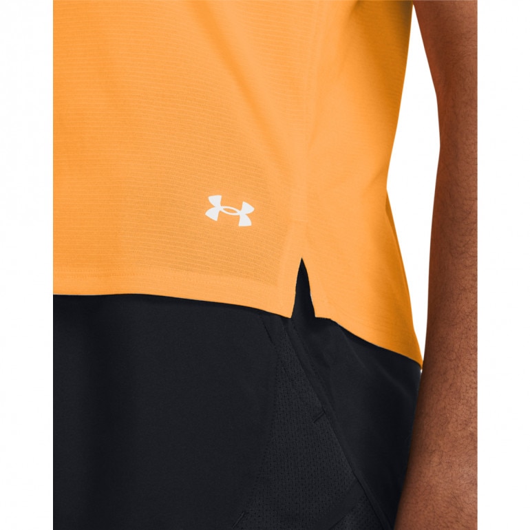 Damska koszulka do biegania Under Armour UA Launch Shortsleeve - pomarańczowa