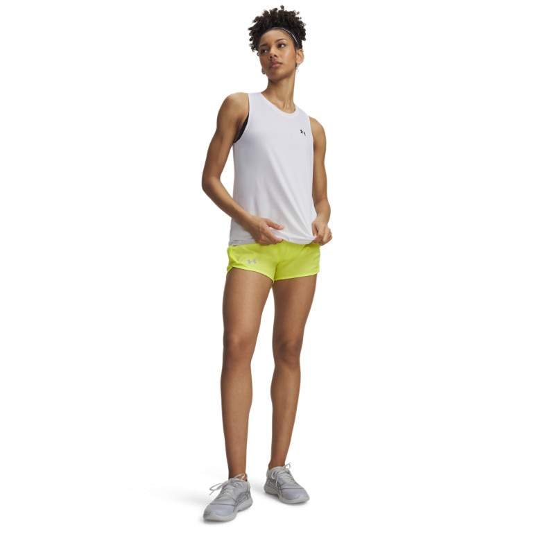 Damskie spodenki do biegania Under Armour UA Fly By 3'' Shorts - żółte