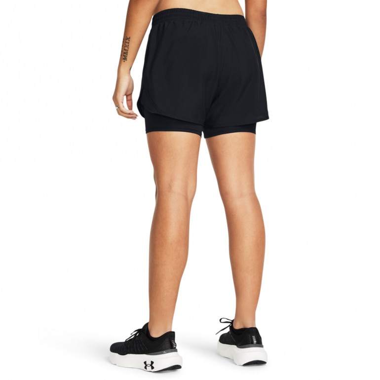 Damskie spodenki do biegania Under Armour UA Fly By 2in1 Short - czarne