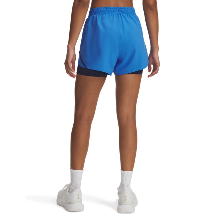 Damskie spodenki do biegania Under Armour UA Fly By 2in1 Short - niebieskie