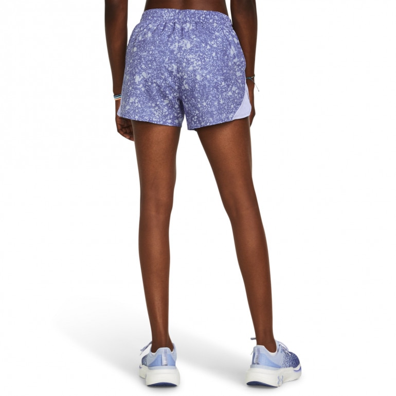 Damskie spodenki do biegania Under Armour UA Fly By 3'' Printed Shorts - fioletowe