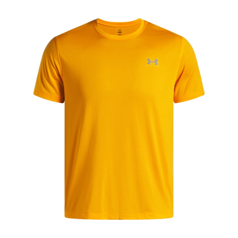 Męska koszulka do biegania Under Armour UA Launch Shortsleeve - pomarańczowa