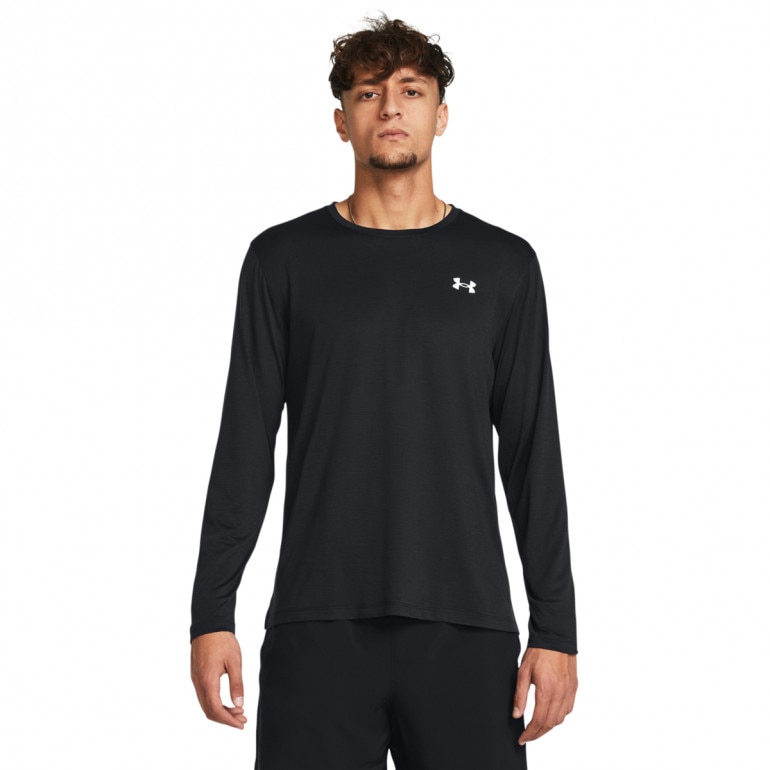 Męski longsleeve do biegania Under Armour UA Launch Longsleeve - czarny