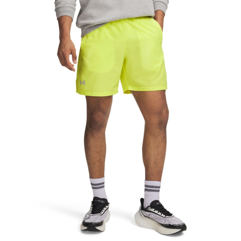 Męskie spodenki do biegania Under Armour UA Launch 7'' Short - żółte