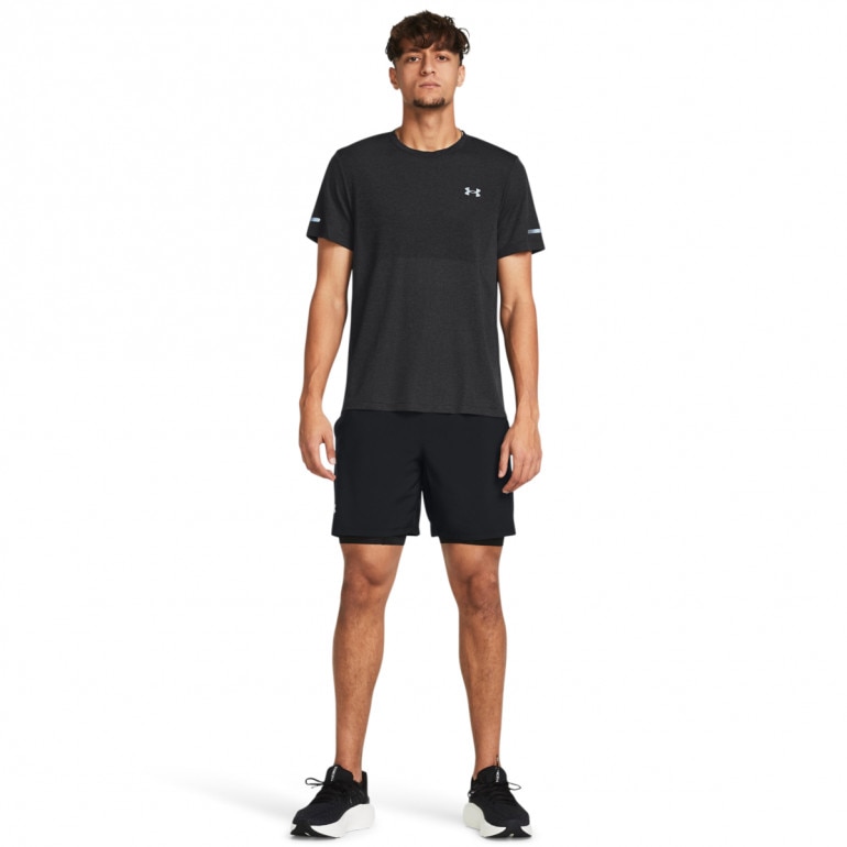 Męskie spodenki do biegania Under Armour UA Launch 7'' 2-IN-1 Short - czarne