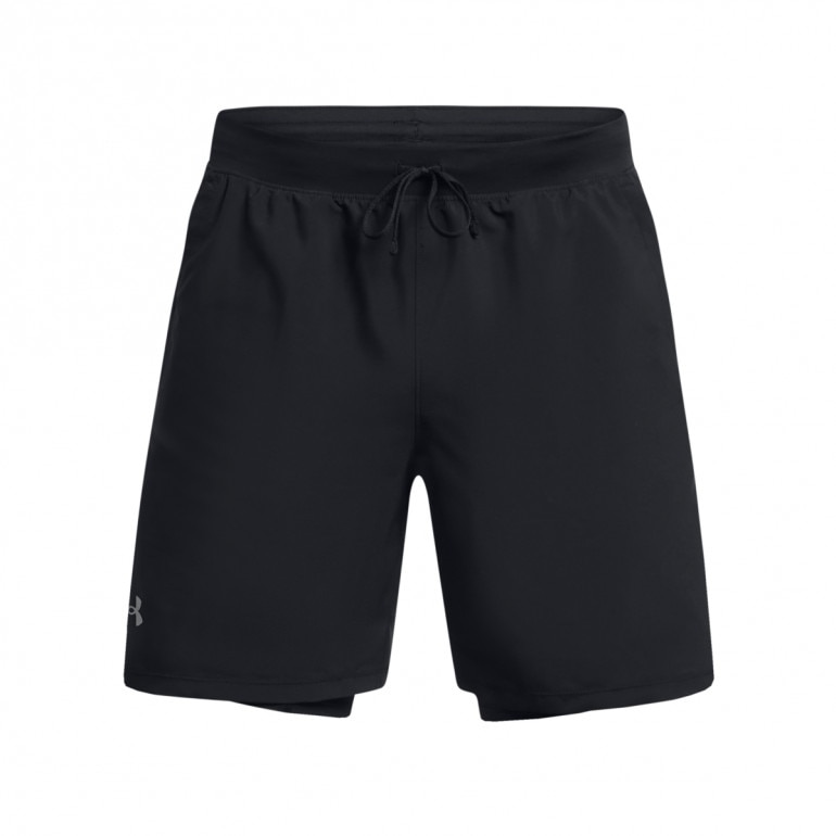 Męskie spodenki do biegania Under Armour UA Launch 7'' 2-IN-1 Short - czarne