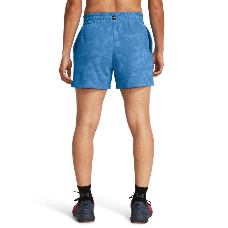 Damskie spodenki treningowe Under Armour Project Rock Underground Terry Shorts - niebieskie