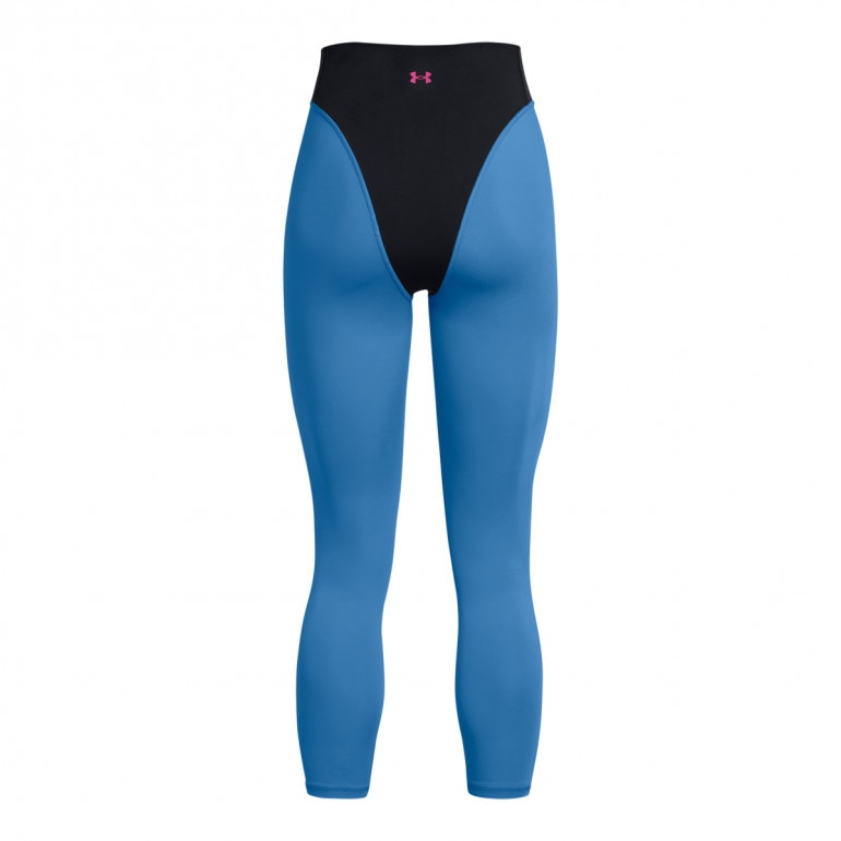 Damskie legginsy treningowe Under Armour Project Rock ProLet's Go Grind Ankle Leggings - niebieskie