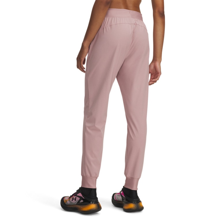 Damskie spodnie treningowe Under Armour Sport High Rise Woven Pant - różowe