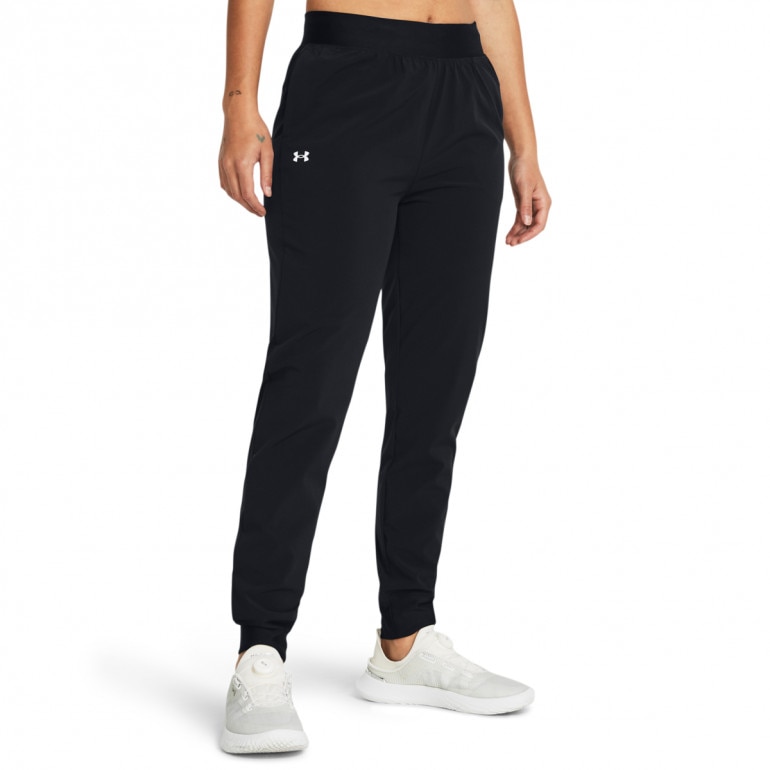 Damskie spodnie treningowe Under Armour Sport High Rise Woven Pant - czarne