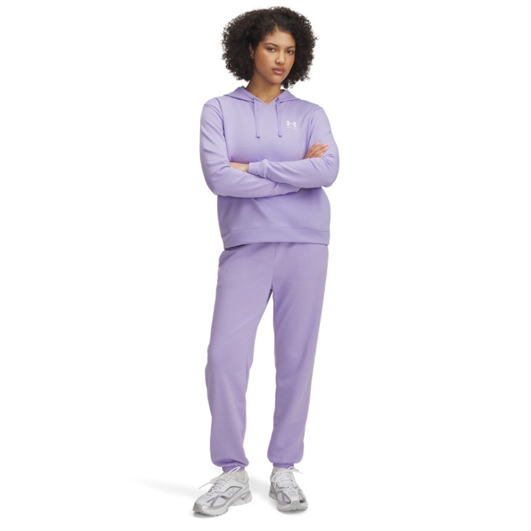 Damskie spodnie dresowe Under Armour UA Rival Terry Jogger - fioletowe