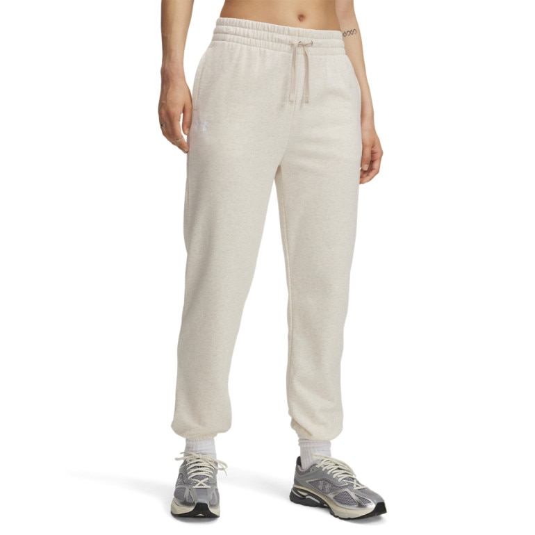 Damskie spodnie dresowe Under Armour UA Rival Terry Jogger - białe