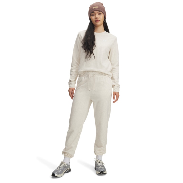 Damskie spodnie dresowe Under Armour UA Rival Terry Jogger - białe