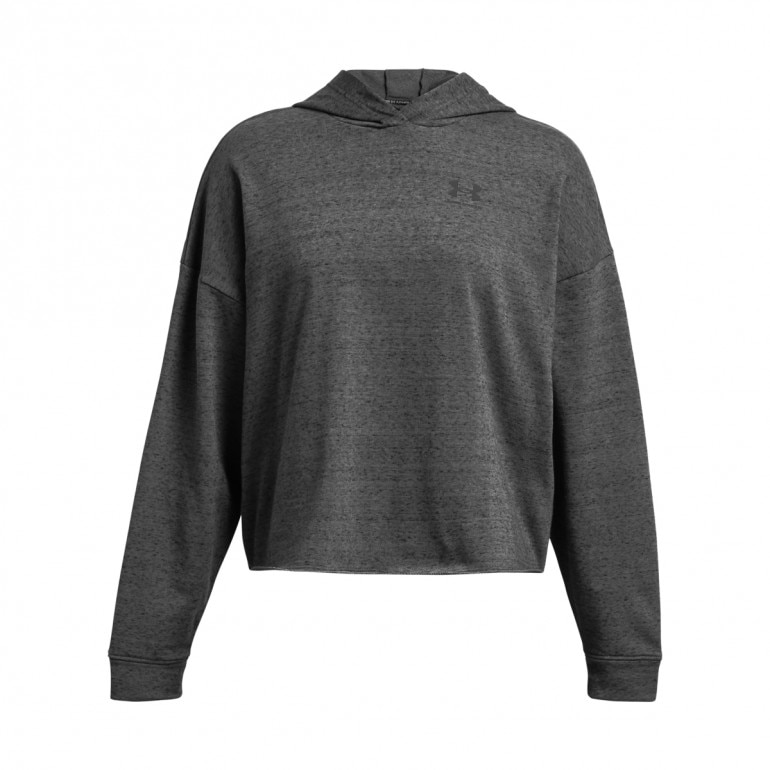 Damska bluza dresowa nierozpinana z kapturem Under Armour UA Rival Terry OS Hoodie - szara