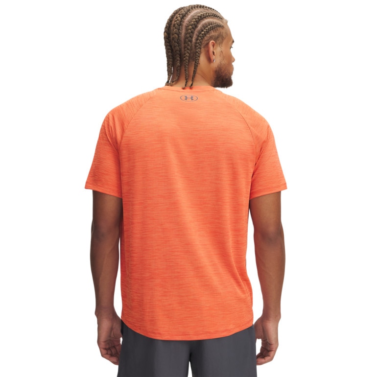 Męska koszulka treningowa Under Armour UA Tech Textured SS - pomarańczowa