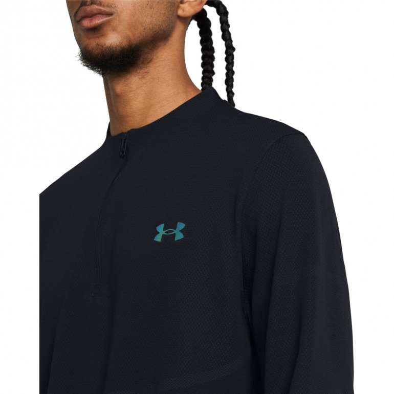 Męski longsleeve treningowy Under Armour Vanish Elite Seamless 1/4 Zip - czarny