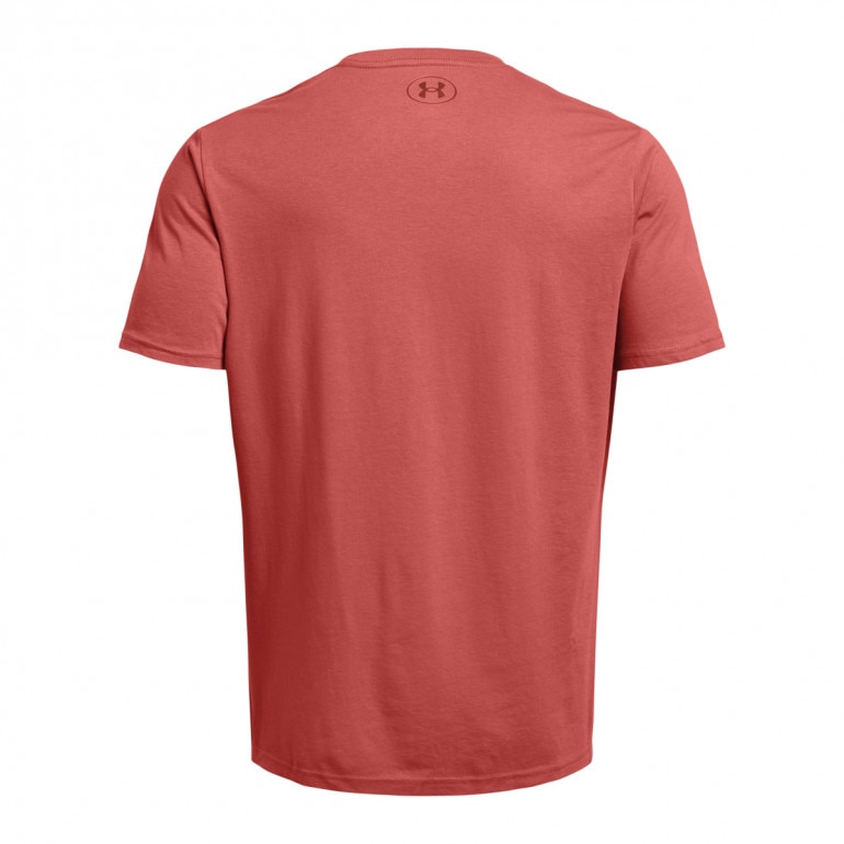 Męski t-shirt z nadrukiem Under Armour UA Colorblock Wordmark SS - czerwony