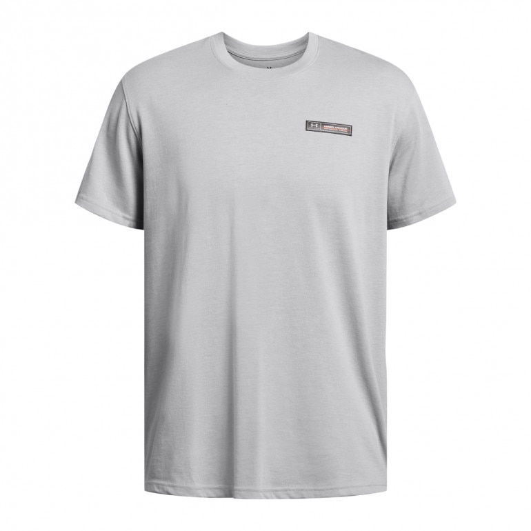 Męski t-shirt z nadrukiem Under Armour UA HW Armour Label SS - szary