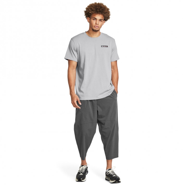 Męski t-shirt z nadrukiem Under Armour UA HW Armour Label SS - szary