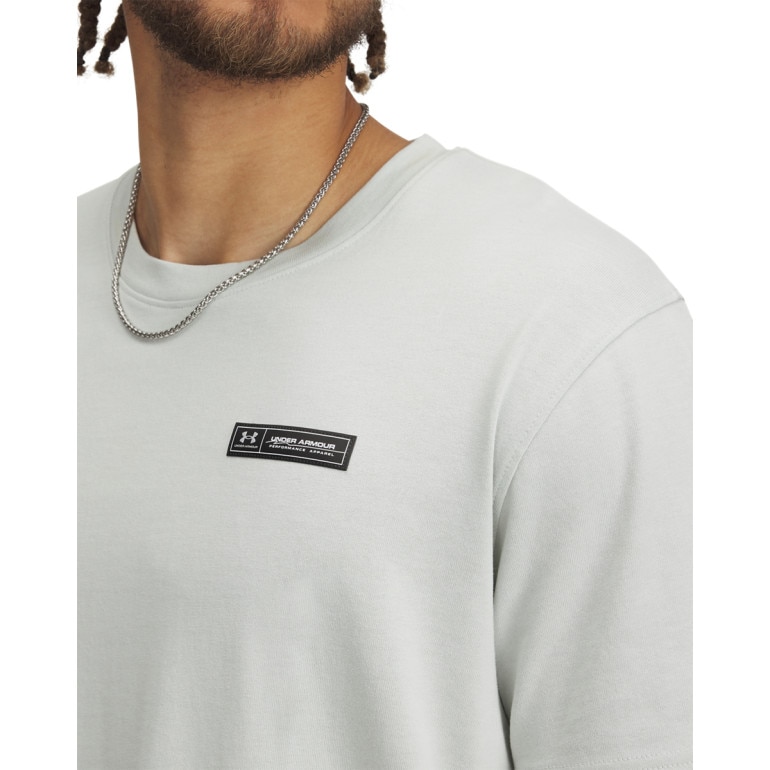 Męski t-shirt z nadrukiem Under Armour UA HW Armour Label SS - zielona