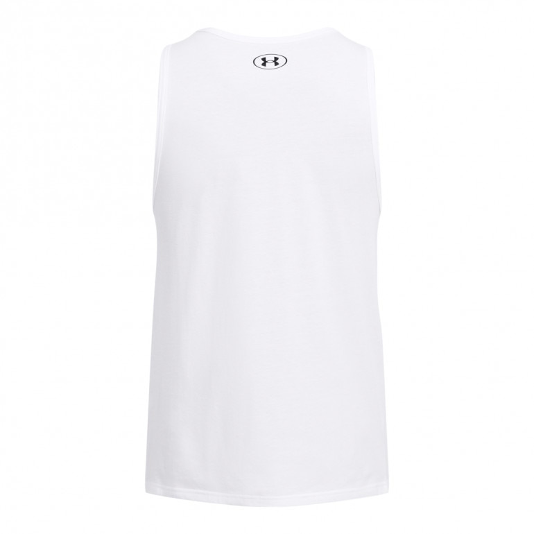Męski top z nadrukiem Under Armour UA Sportstyle Logo Tank - biały